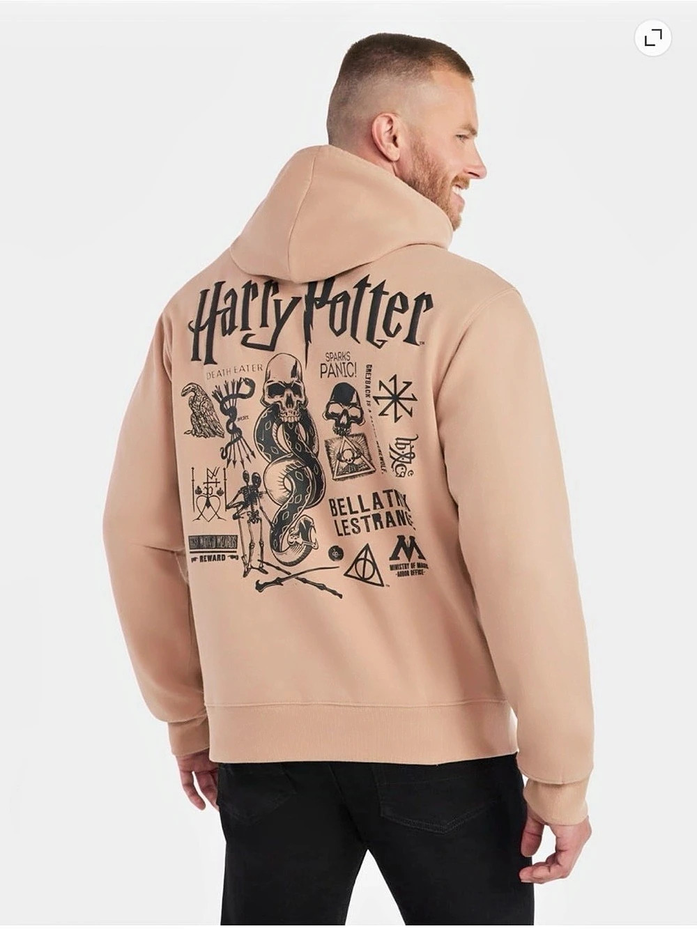 Harry Potter Voldemort Dark Arts Graphic Hoodie 3 Available Sizes M, L & XL Mens
